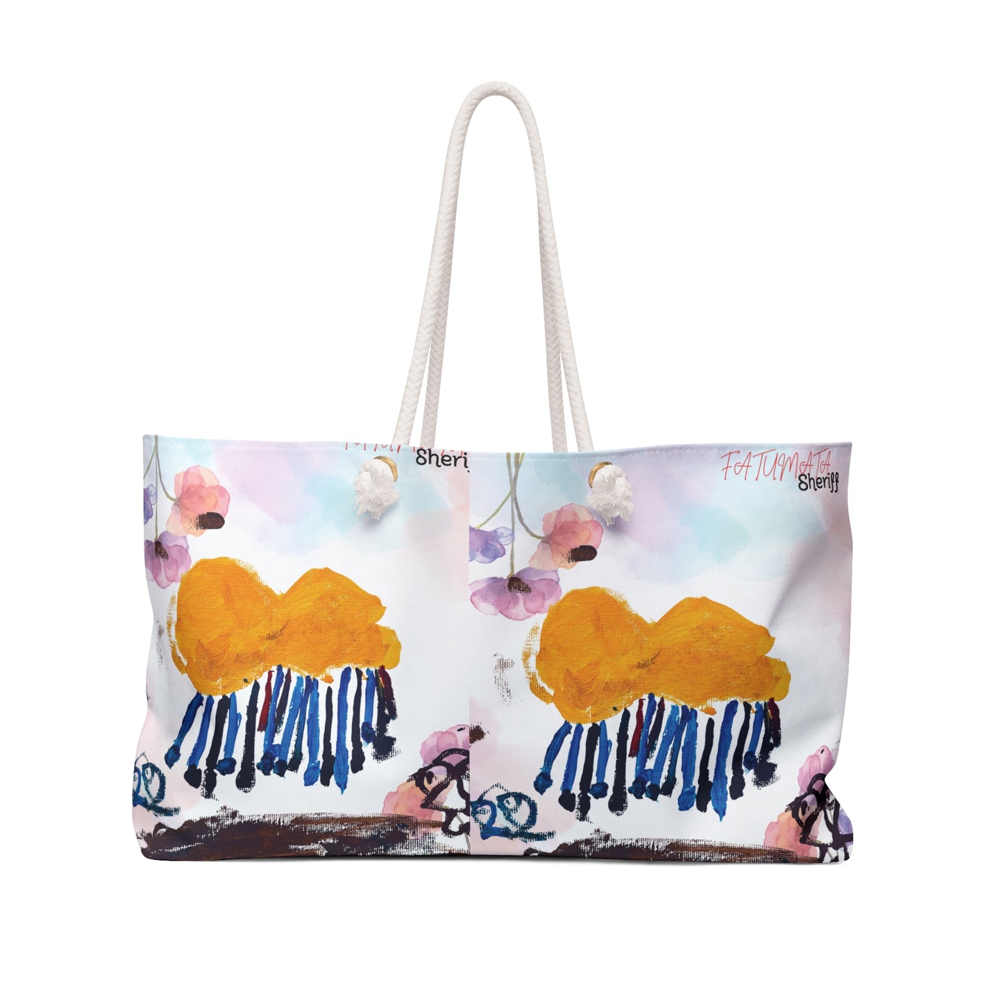 Colorful Jellyfish Art Weekend Bag - Perfect for Travel & Beach Days