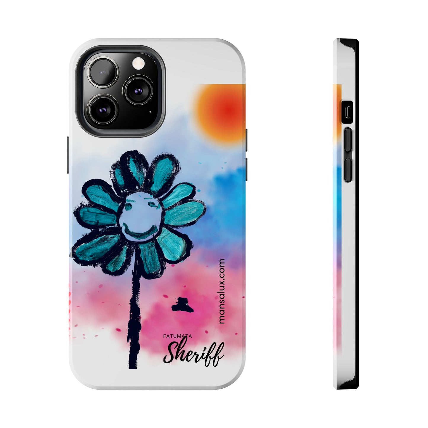 Colorful Floral Tough Phone Case - Cheerful Design by Fatuma Sheriff