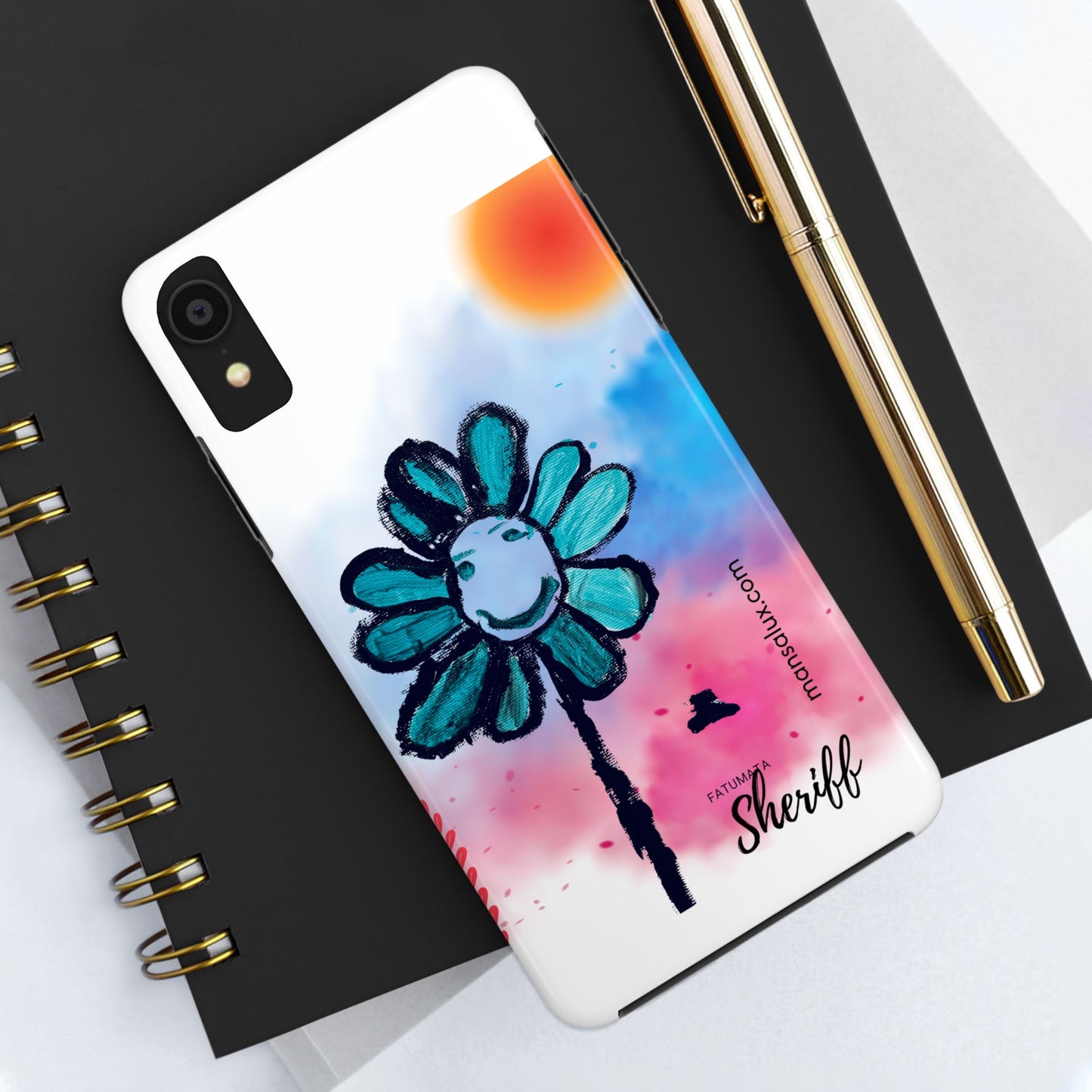 Colorful Floral Tough Phone Case - Cheerful Design by Fatuma Sheriff