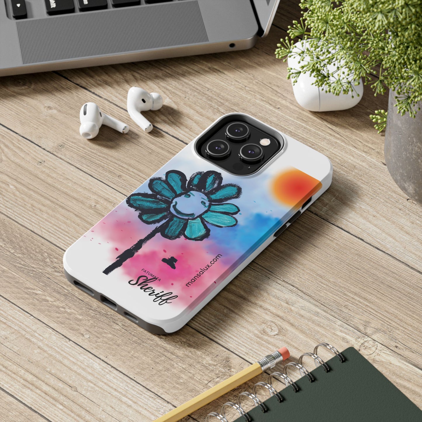 Colorful Floral Tough Phone Case - Cheerful Design by Fatuma Sheriff
