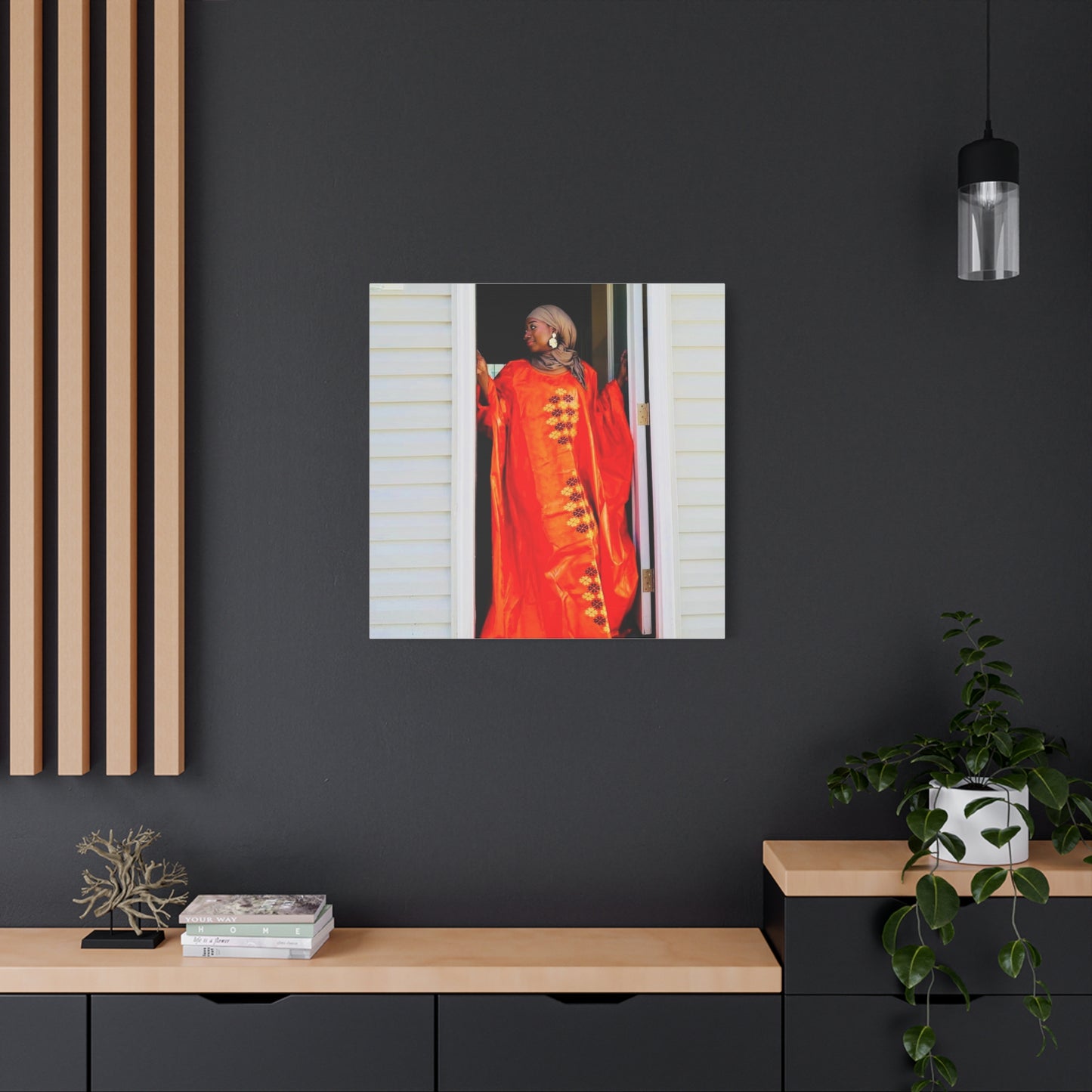 Vibrant Canvas Art Print - “ Mousso” Cultural Elegance for Home Décor
