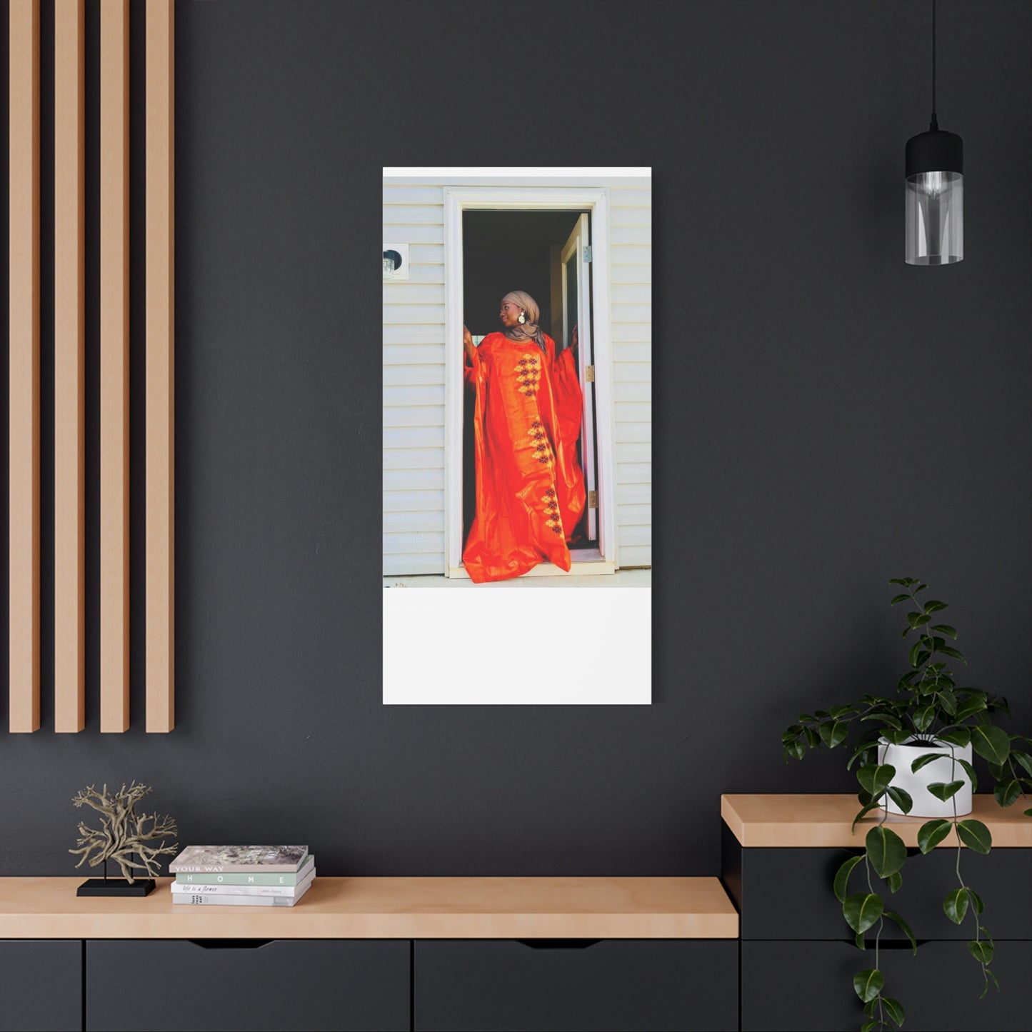 Vibrant Canvas Art Print - “ Mousso” Cultural Elegance for Home Décor