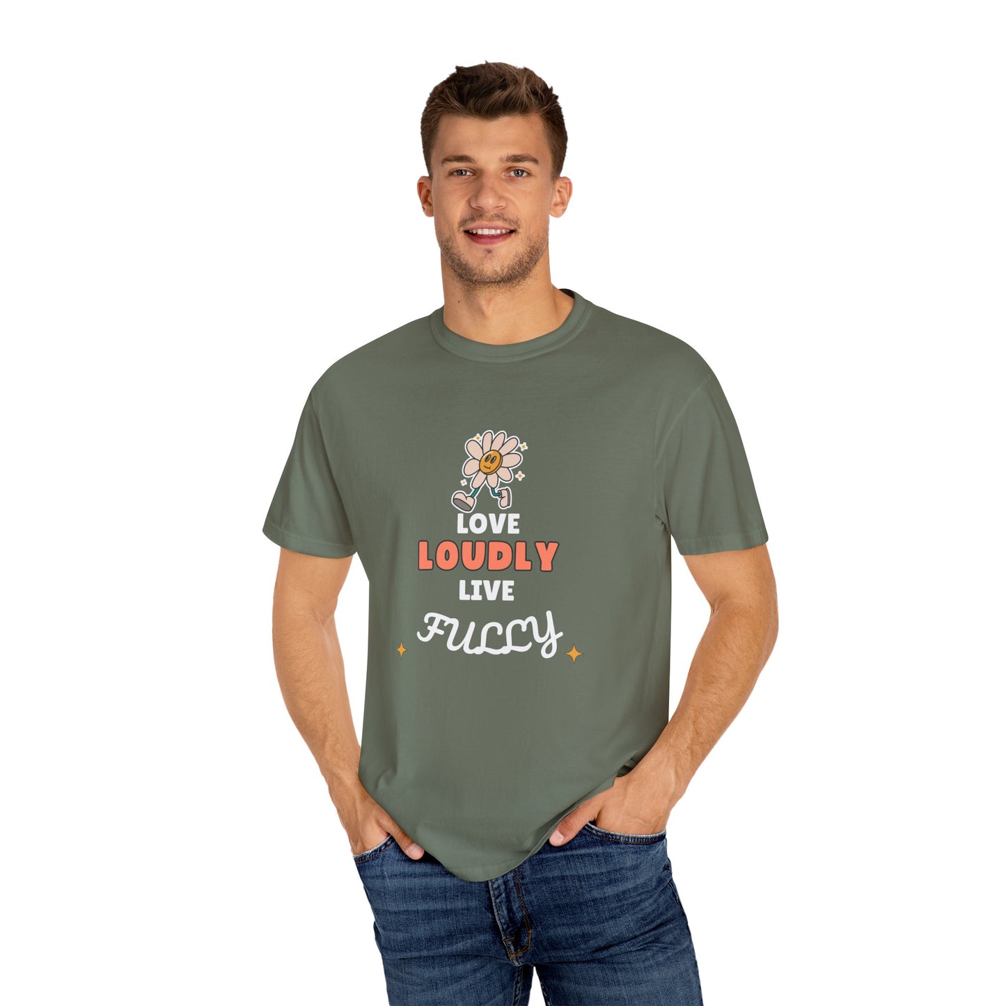 Love Loudly Unisex Garment-Dyed T-Shirt - Choose Love Always, Mansa
