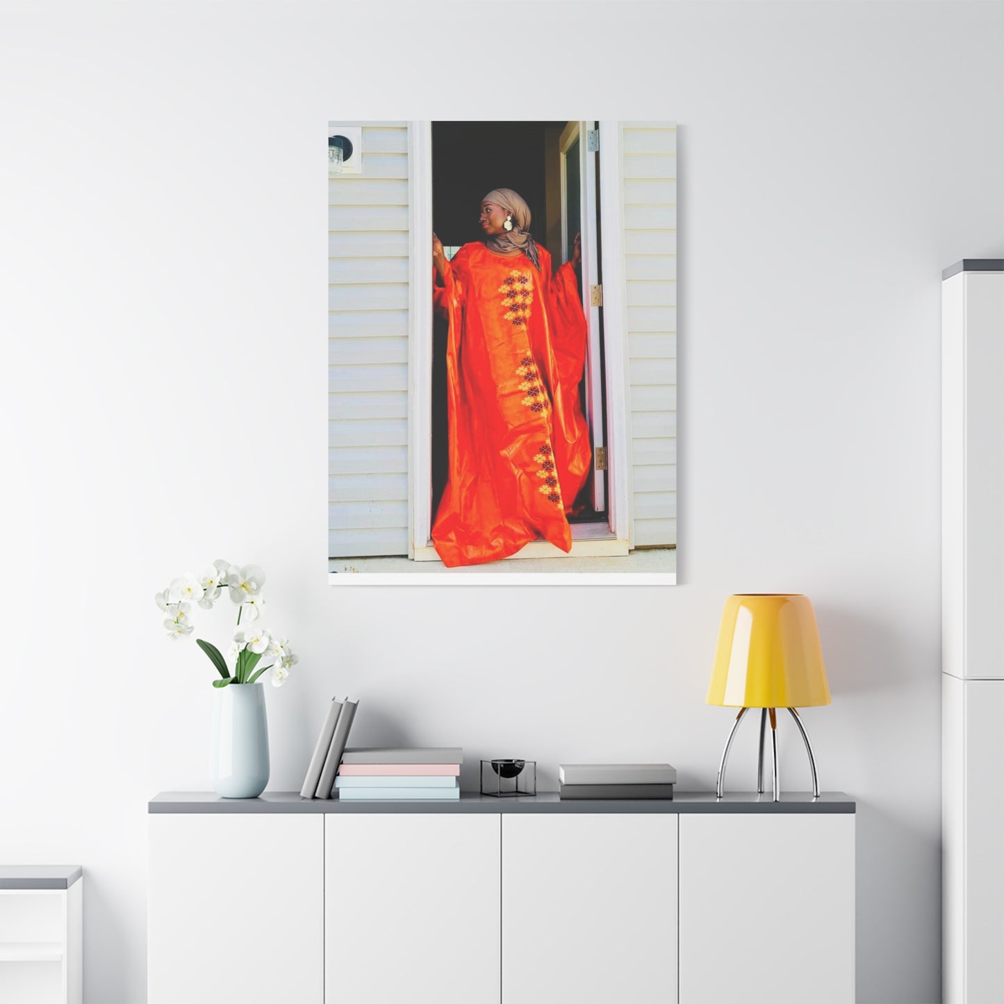 Vibrant Canvas Art Print - “ Mousso” Cultural Elegance for Home Décor