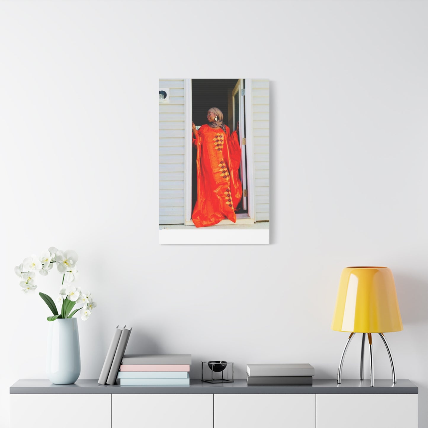 Vibrant Canvas Art Print - “ Mousso” Cultural Elegance for Home Décor
