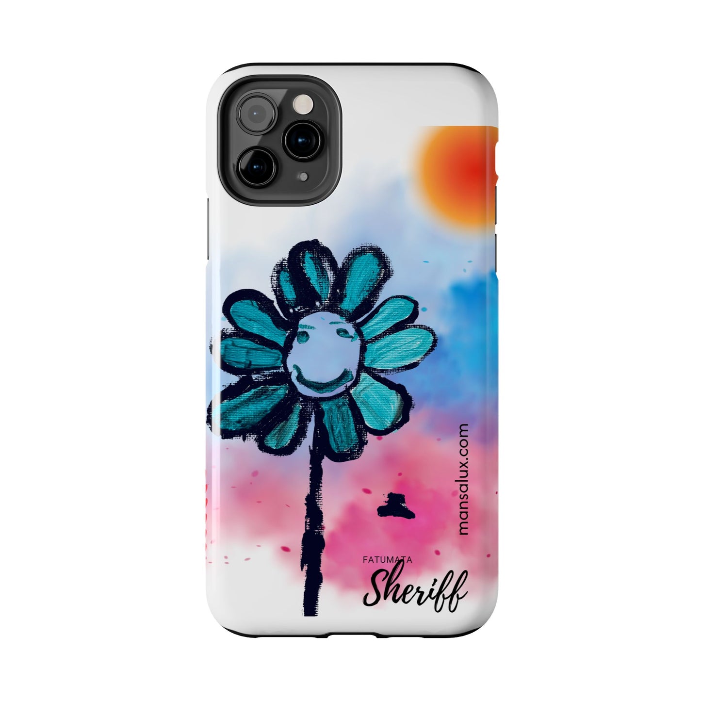 Colorful Floral Tough Phone Case - Cheerful Design by Fatuma Sheriff