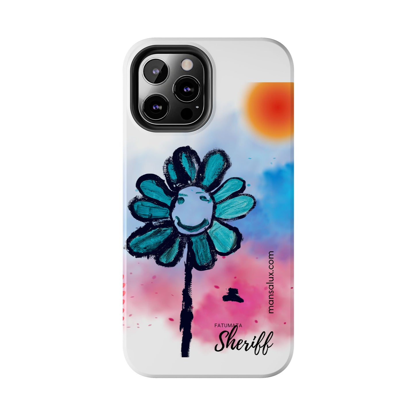 Colorful Floral Tough Phone Case - Cheerful Design by Fatuma Sheriff
