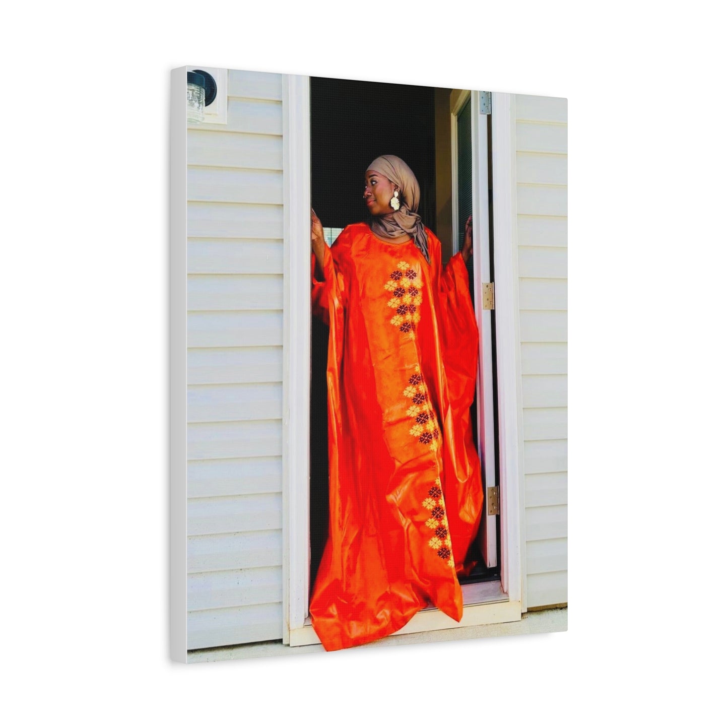 Vibrant Canvas Art Print - “ Mousso” Cultural Elegance for Home Décor
