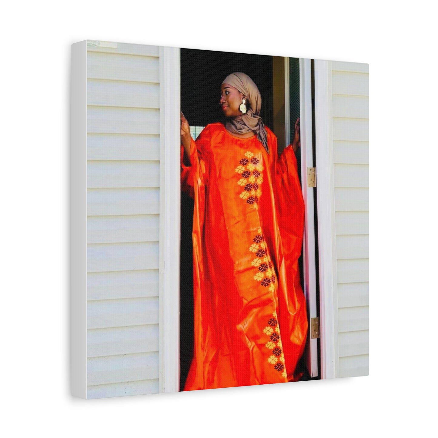 Vibrant Canvas Art Print - “ Mousso” Cultural Elegance for Home Décor