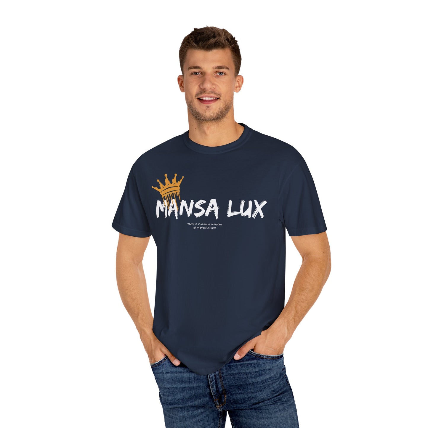 Garment-Dyed T-shirt - 'MANSA LUX' Graphic Tee for Everyday Comfort