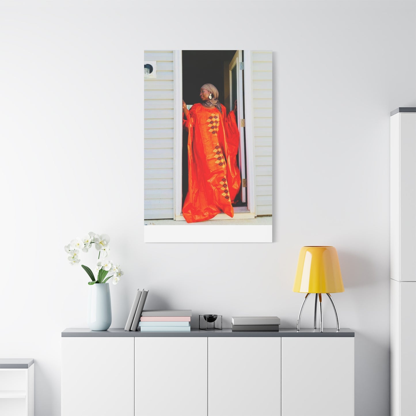 Vibrant Canvas Art Print - “ Mousso” Cultural Elegance for Home Décor