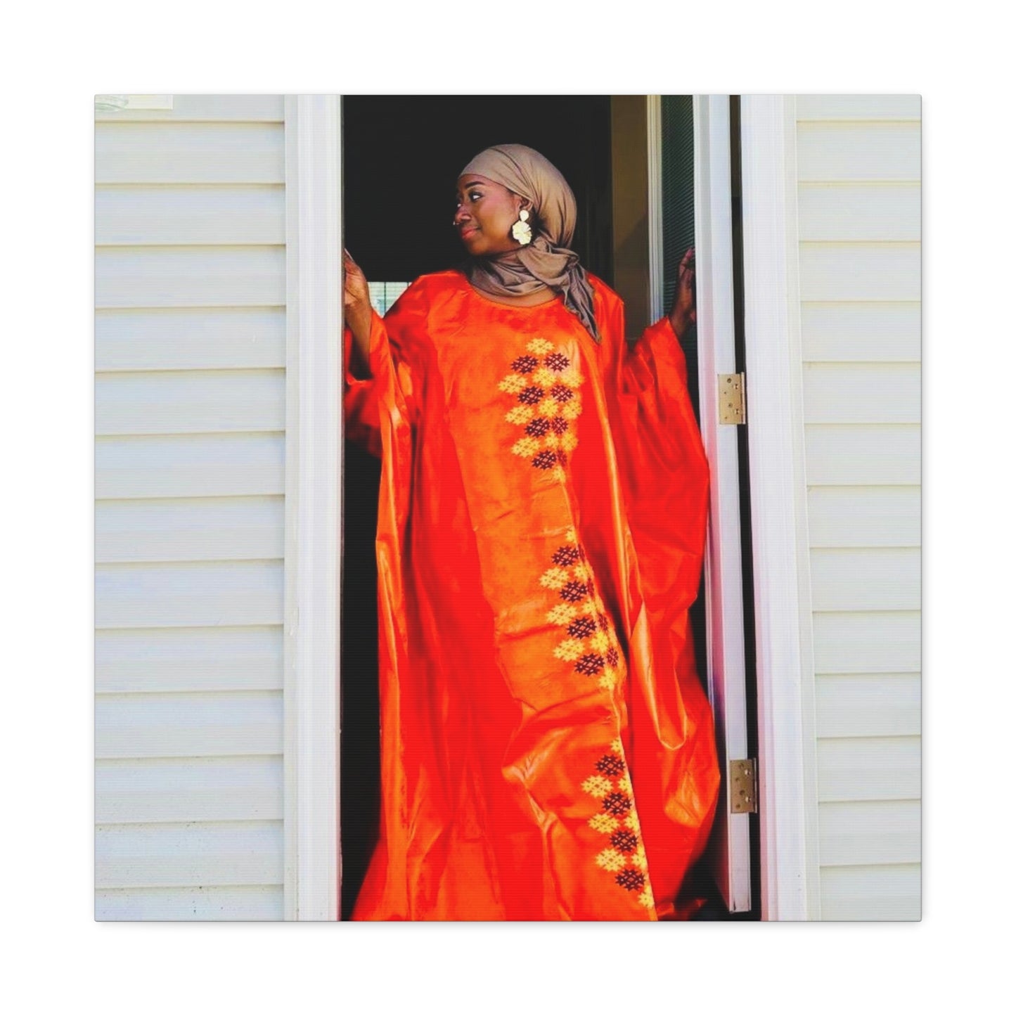 Vibrant Canvas Art Print - “ Mousso” Cultural Elegance for Home Décor