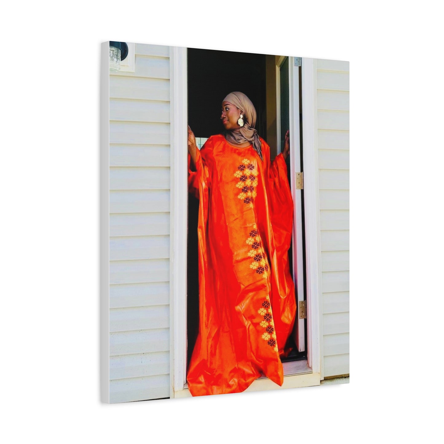 Vibrant Canvas Art Print - “ Mousso” Cultural Elegance for Home Décor