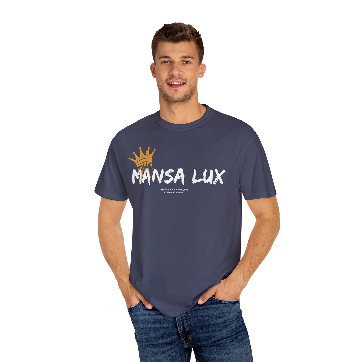 Garment-Dyed T-shirt - 'MANSA LUX' Graphic Tee for Everyday Comfort