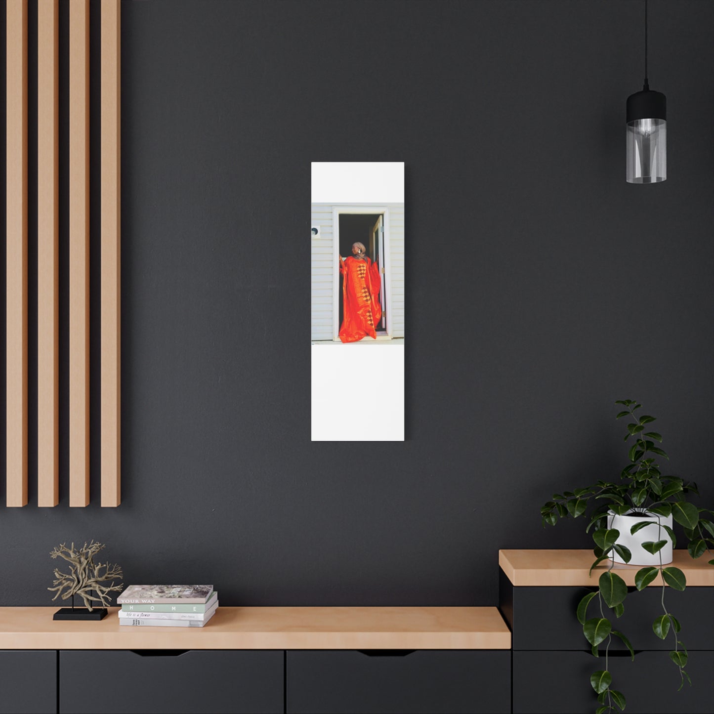 Vibrant Canvas Art Print - “ Mousso” Cultural Elegance for Home Décor