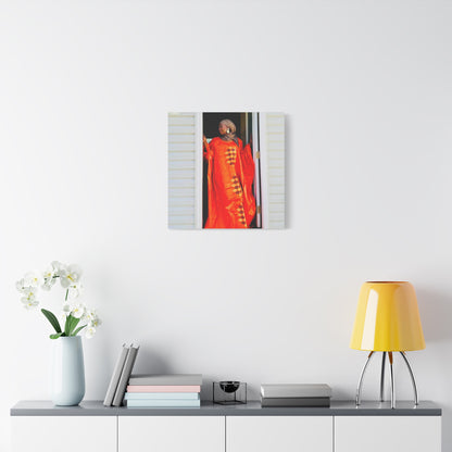 Vibrant Canvas Art Print - “ Mousso” Cultural Elegance for Home Décor
