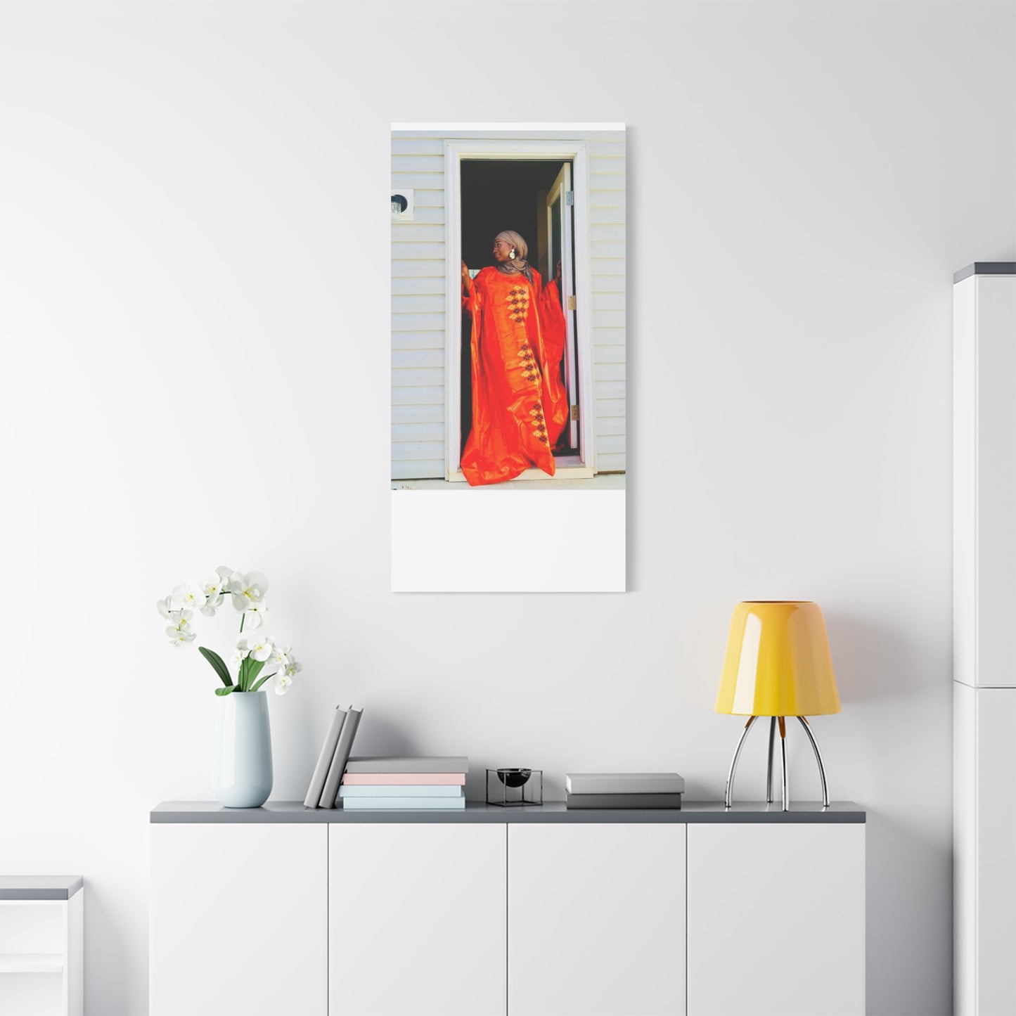 Vibrant Canvas Art Print - “ Mousso” Cultural Elegance for Home Décor