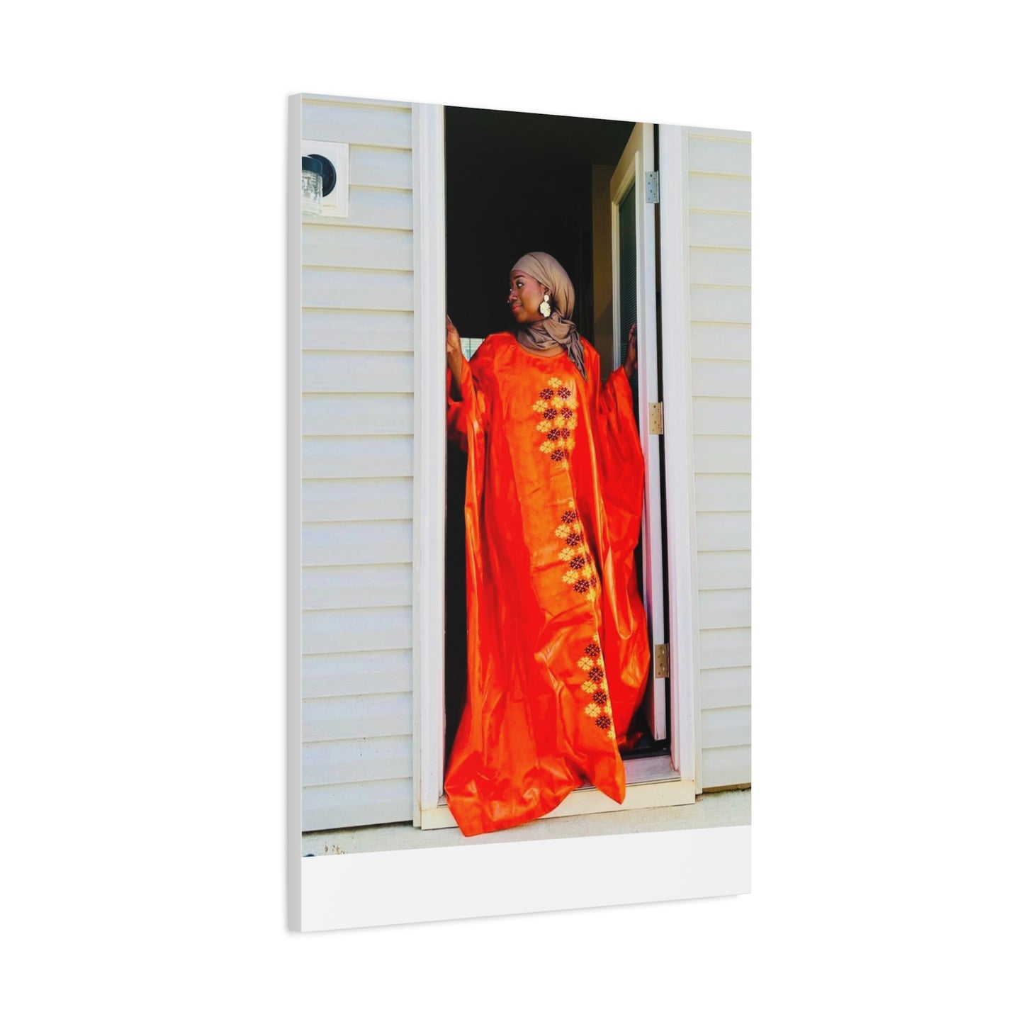 Vibrant Canvas Art Print - “ Mousso” Cultural Elegance for Home Décor