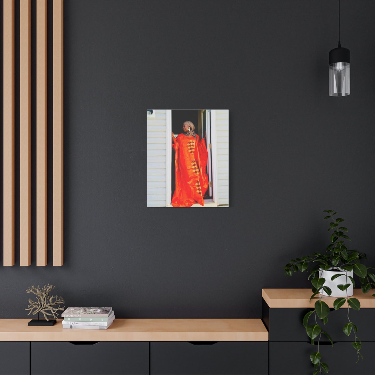 Vibrant Canvas Art Print - “ Mousso” Cultural Elegance for Home Décor