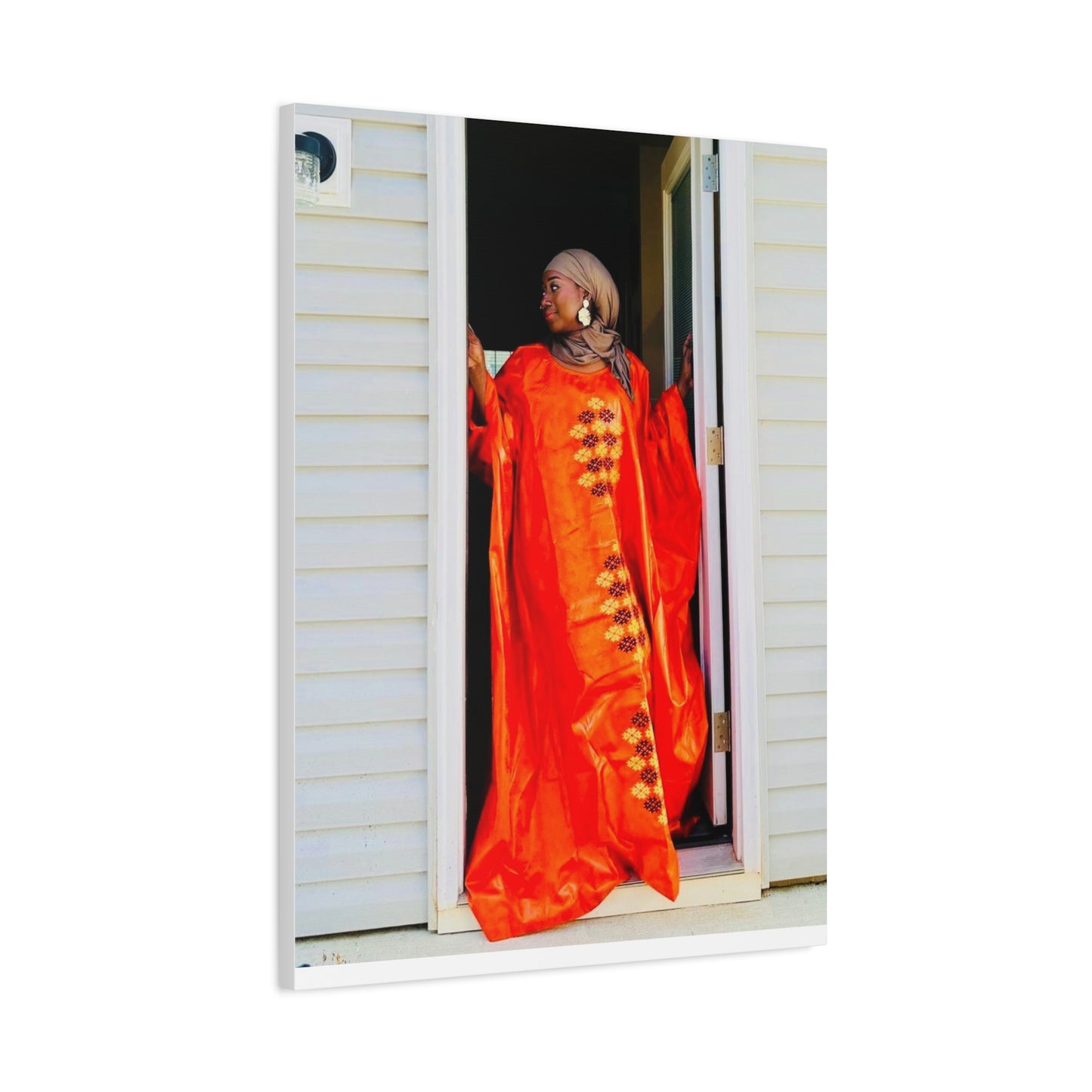 Vibrant Canvas Art Print - “ Mousso” Cultural Elegance for Home Décor