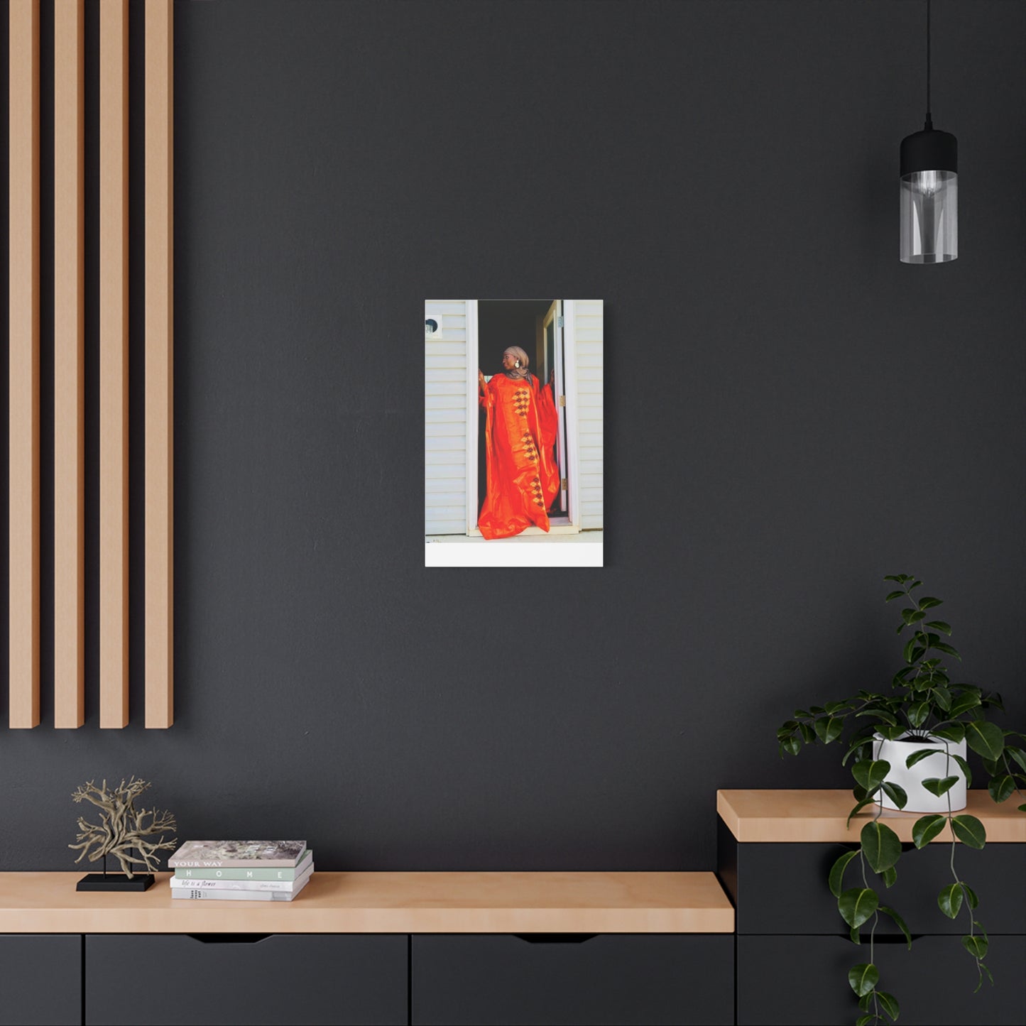 Vibrant Canvas Art Print - “ Mousso” Cultural Elegance for Home Décor