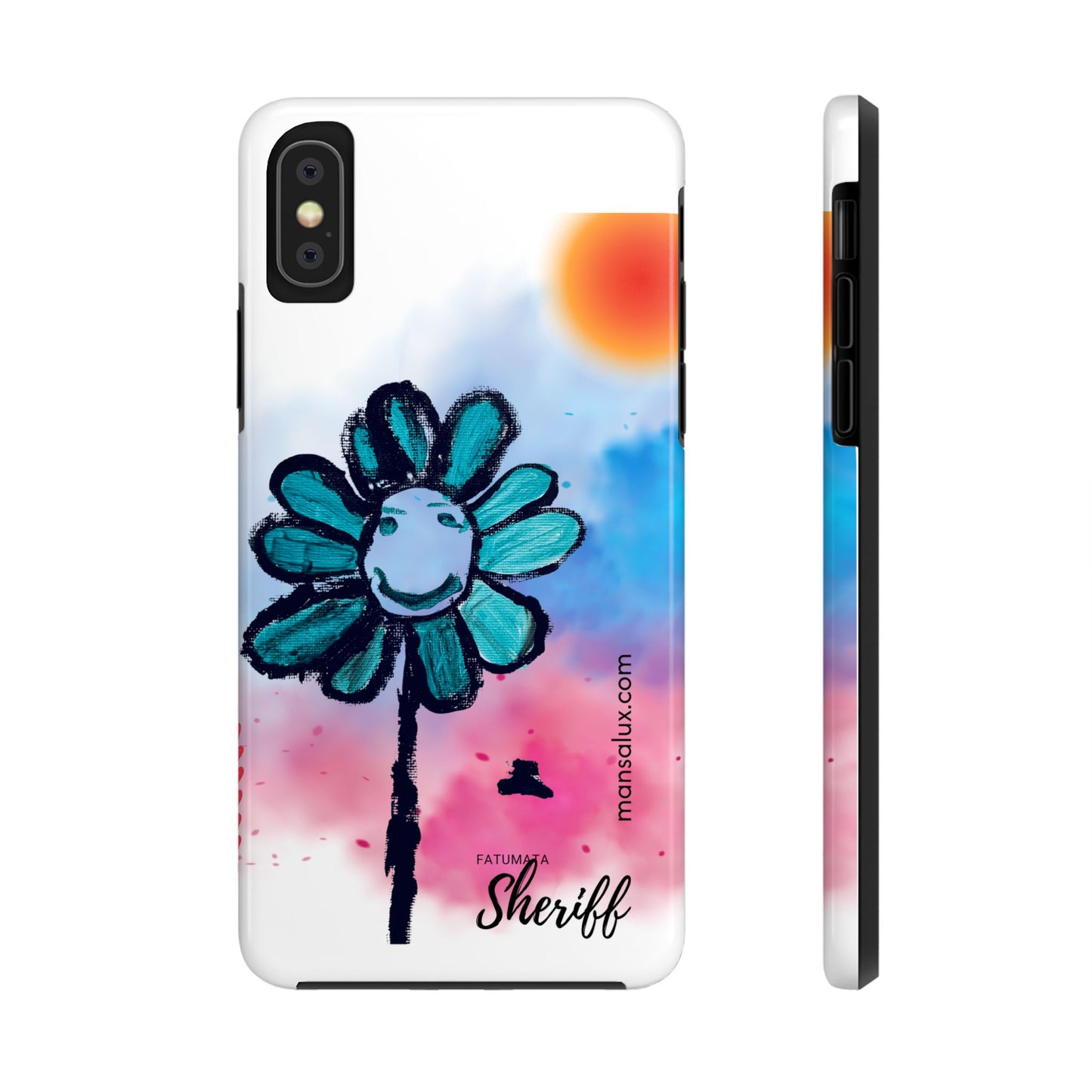 Colorful Floral Tough Phone Case - Cheerful Design by Fatuma Sheriff
