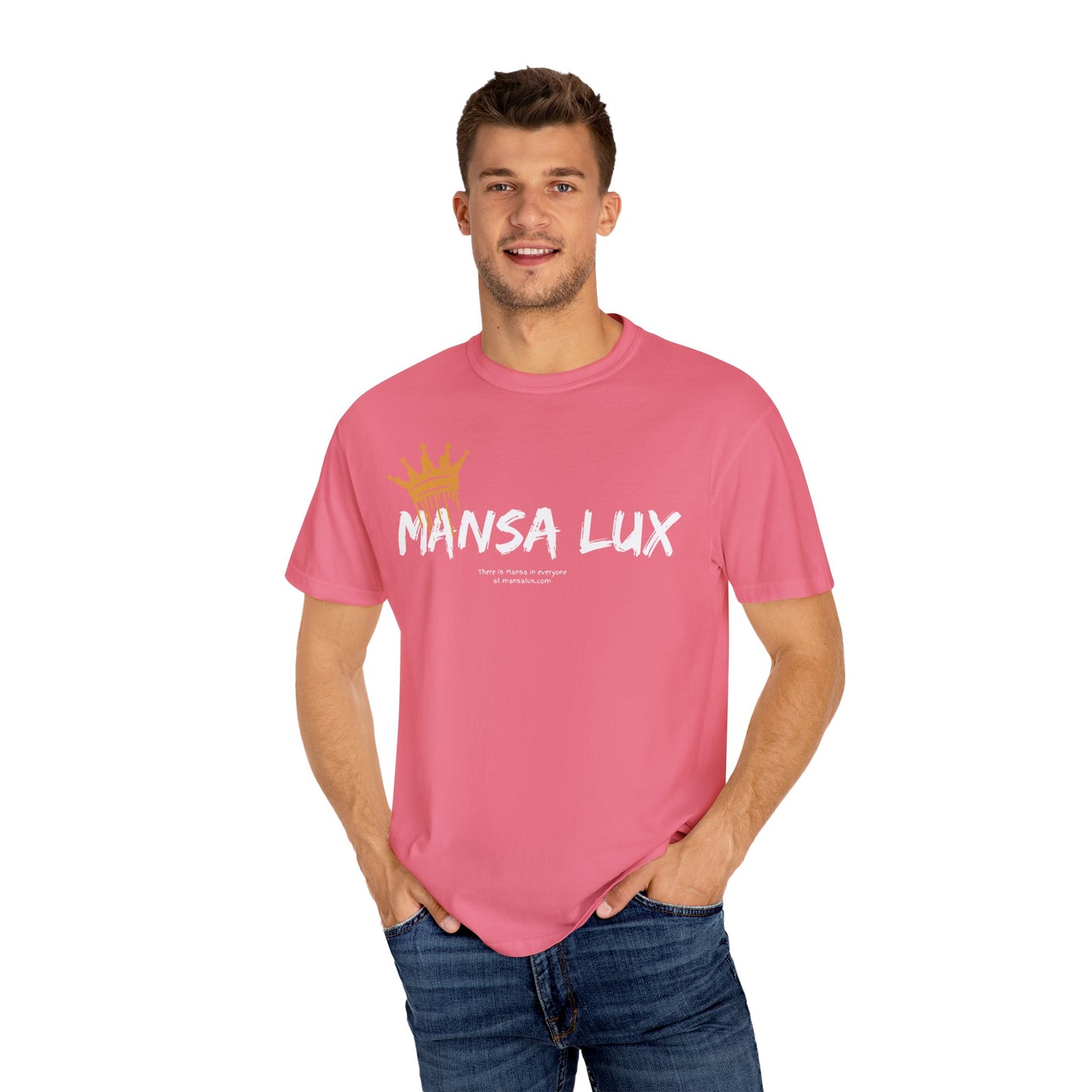 Garment-Dyed T-shirt - 'MANSA LUX' Graphic Tee for Everyday Comfort