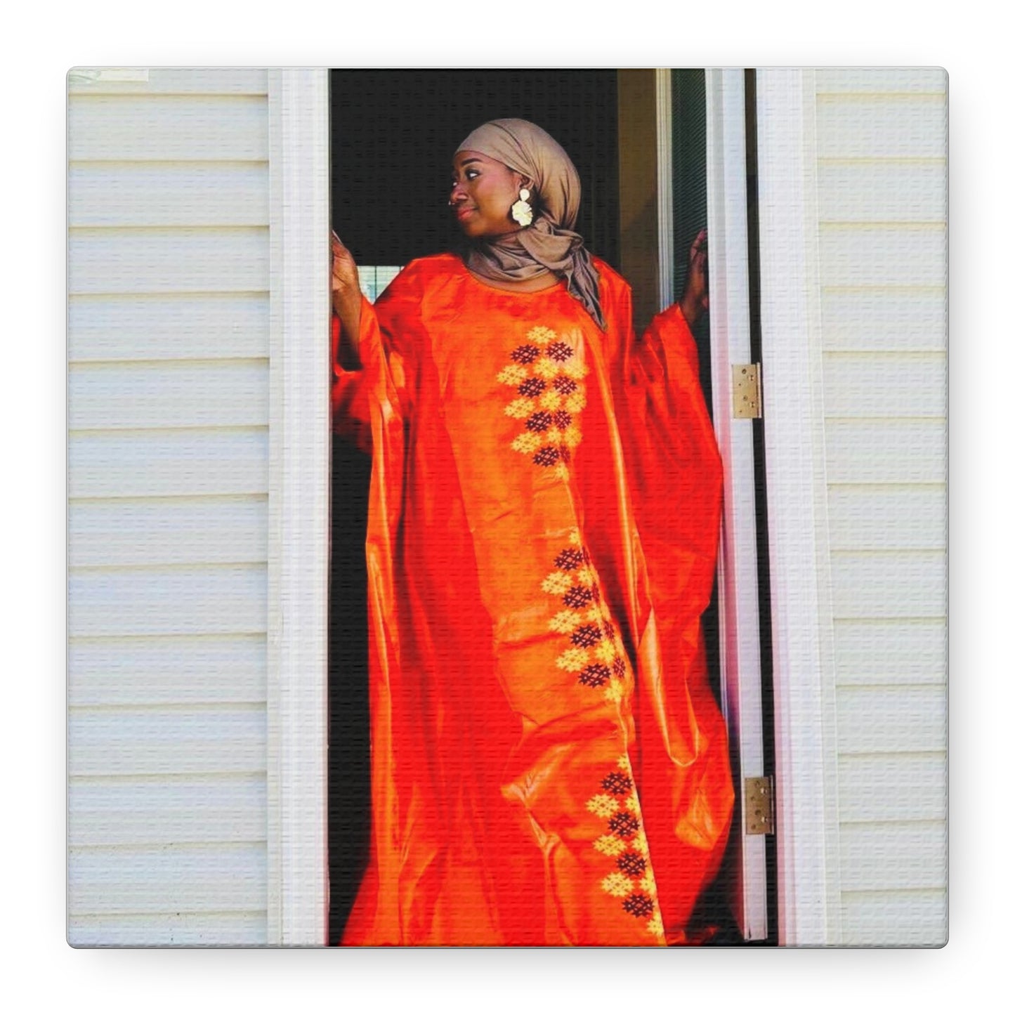 Vibrant Canvas Art Print - “ Mousso” Cultural Elegance for Home Décor