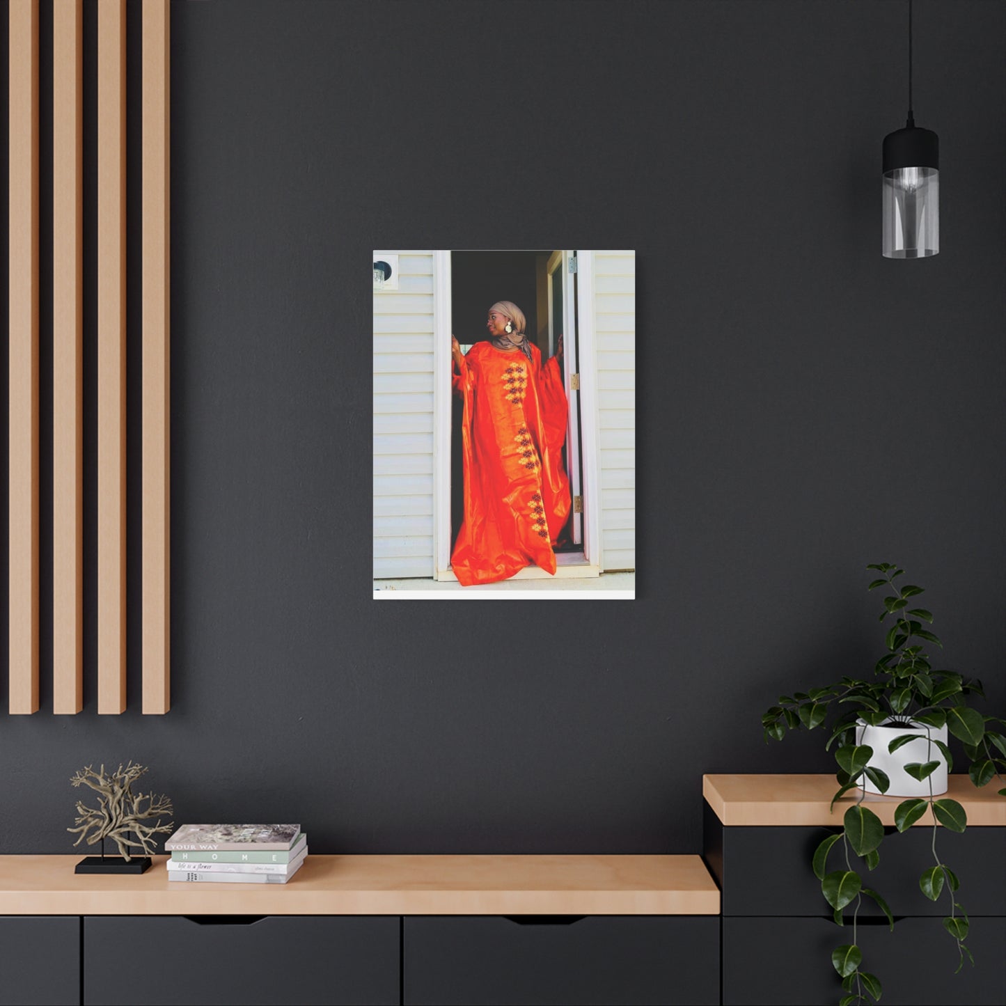 Vibrant Canvas Art Print - “ Mousso” Cultural Elegance for Home Décor