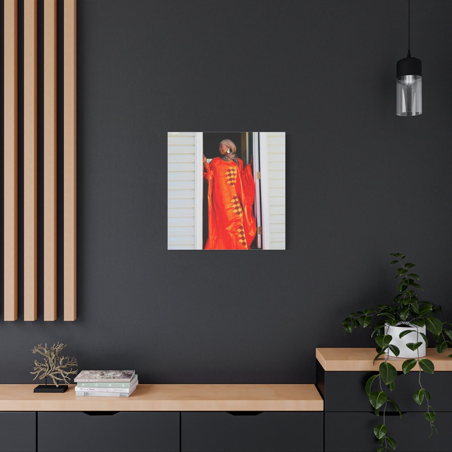 Vibrant Canvas Art Print - “ Mousso” Cultural Elegance for Home Décor