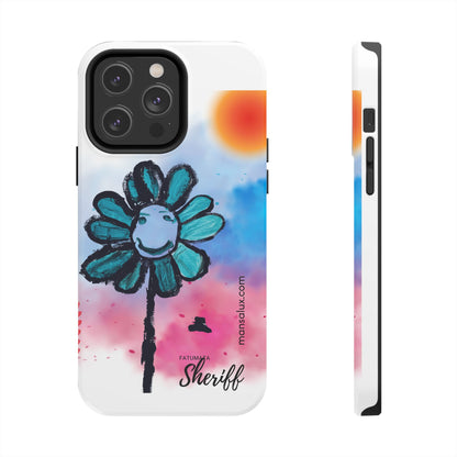Colorful Floral Tough Phone Case - Cheerful Design by Fatuma Sheriff