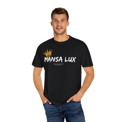 Garment-Dyed T-shirt - 'MANSA LUX' Graphic Tee for Everyday Comfort