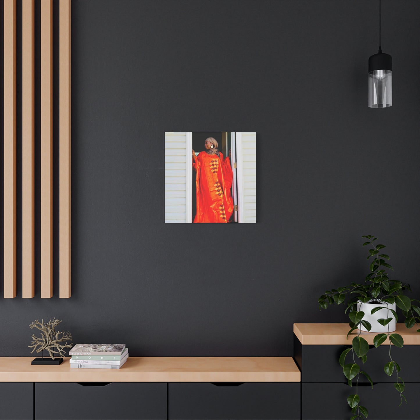 Vibrant Canvas Art Print - “ Mousso” Cultural Elegance for Home Décor