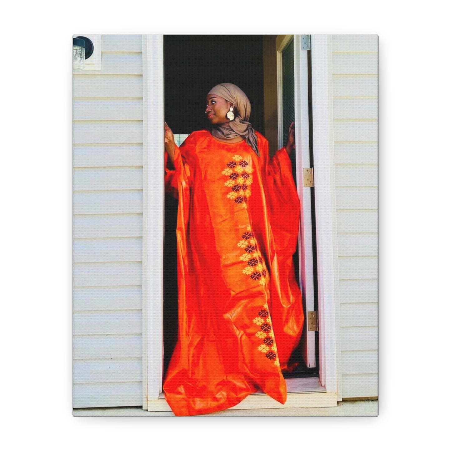 Vibrant Canvas Art Print - “ Mousso” Cultural Elegance for Home Décor
