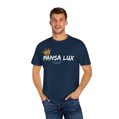 Garment-Dyed T-shirt - 'MANSA LUX' Graphic Tee for Everyday Comfort