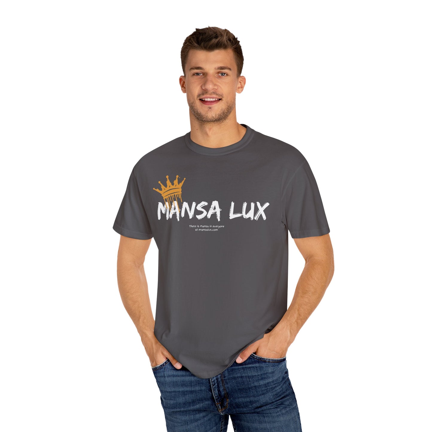 Garment-Dyed T-shirt - 'MANSA LUX' Graphic Tee for Everyday Comfort