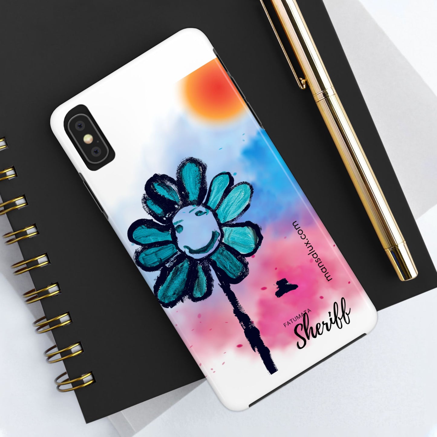 Colorful Floral Tough Phone Case - Cheerful Design by Fatuma Sheriff