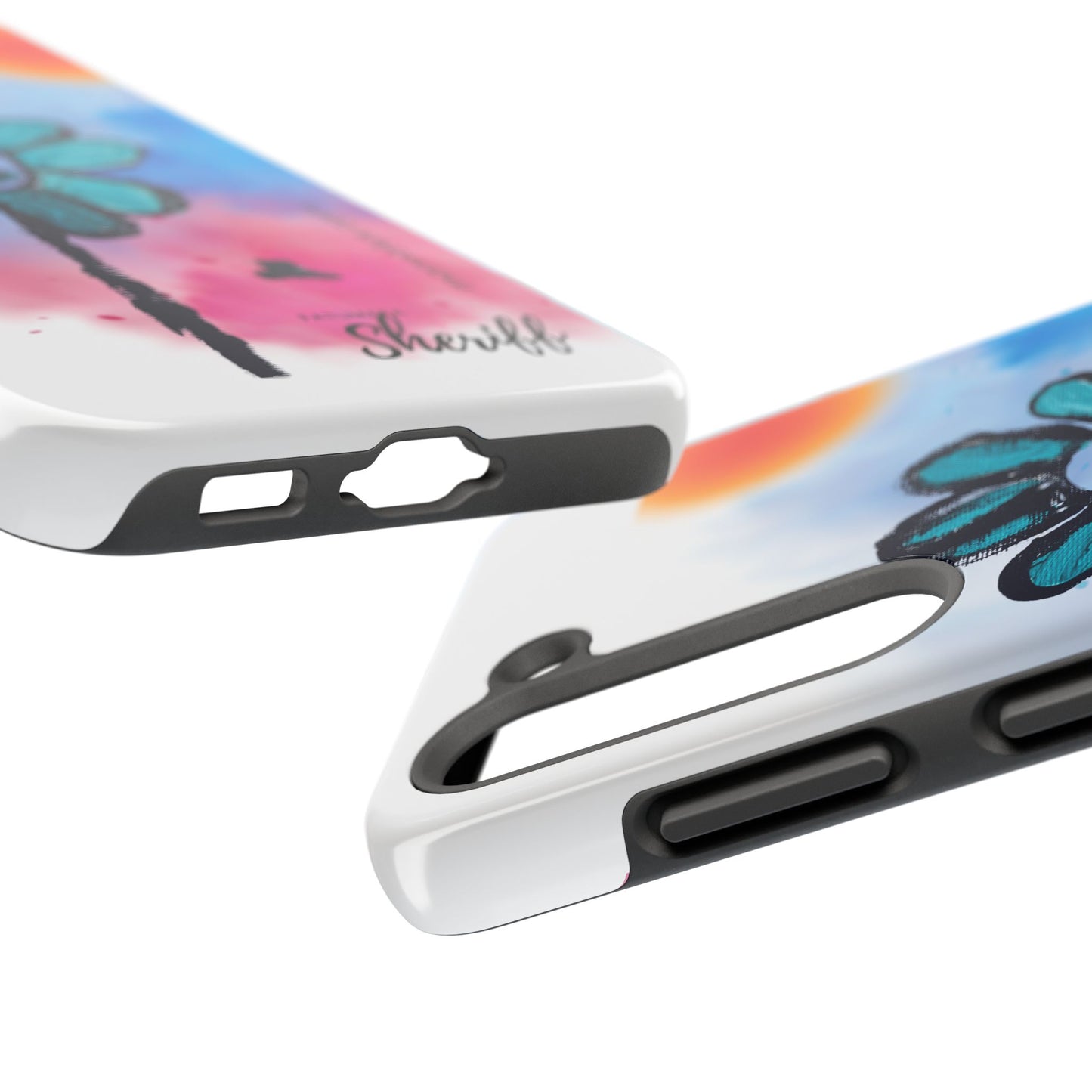 Colorful Floral Tough Phone Case - Cheerful Design by Fatuma Sheriff