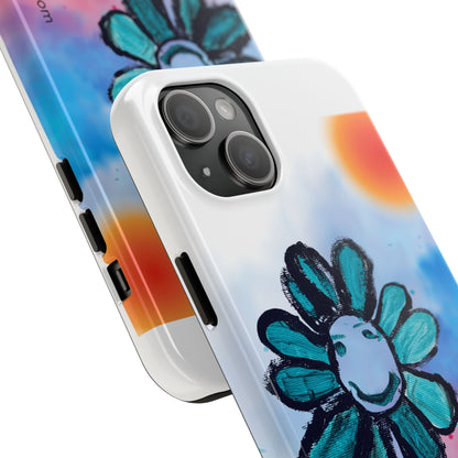 Colorful Floral Tough Phone Case - Cheerful Design by Fatuma Sheriff