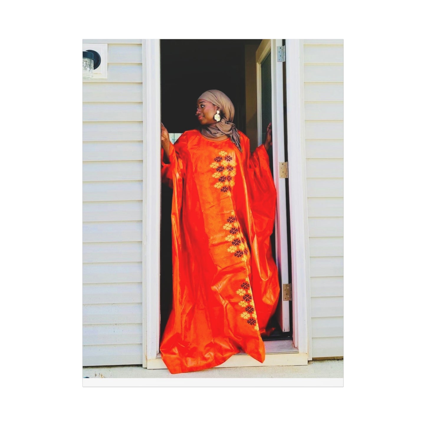 Vibrant Canvas Art Print - “ Mousso” Cultural Elegance for Home Décor