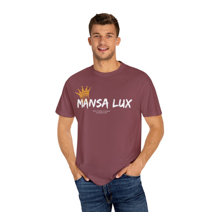 Garment-Dyed T-shirt - 'MANSA LUX' Graphic Tee for Everyday Comfort