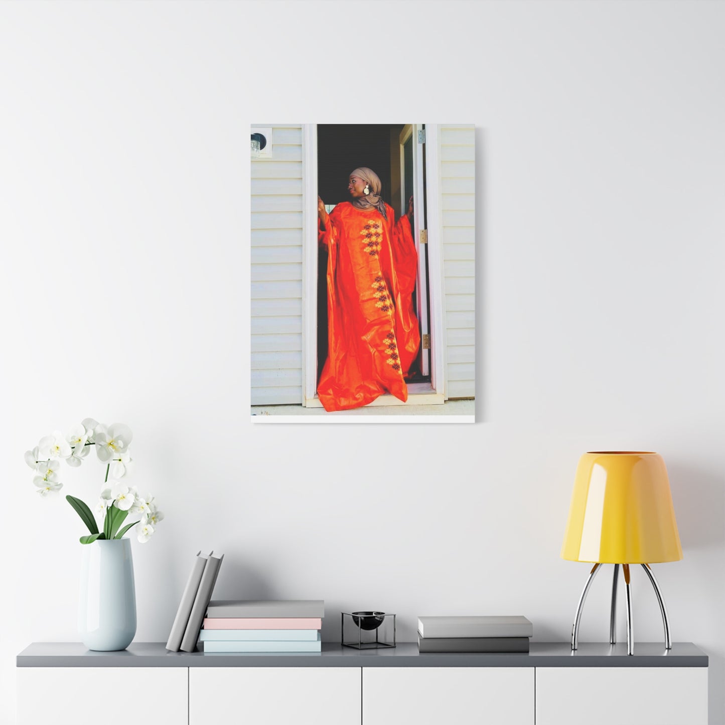 Vibrant Canvas Art Print - “ Mousso” Cultural Elegance for Home Décor