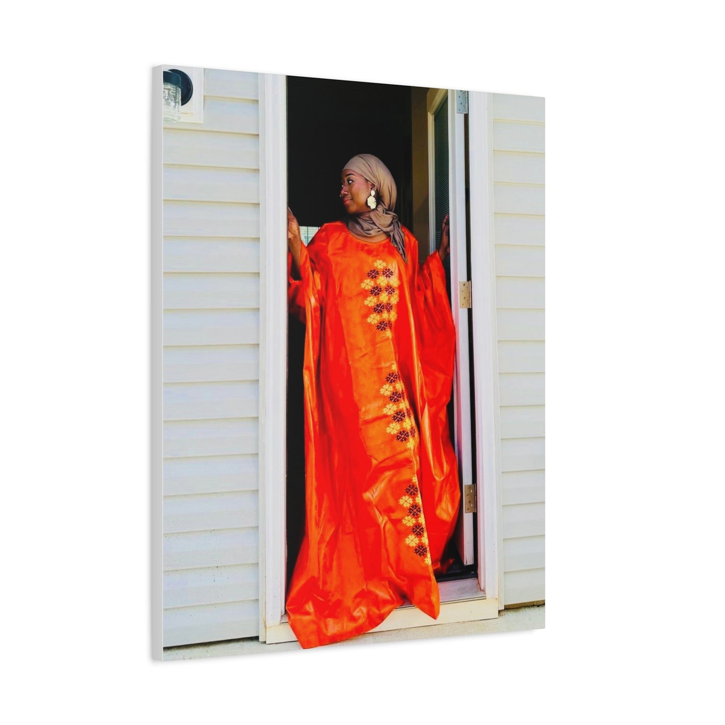 Vibrant Canvas Art Print - “ Mousso” Cultural Elegance for Home Décor