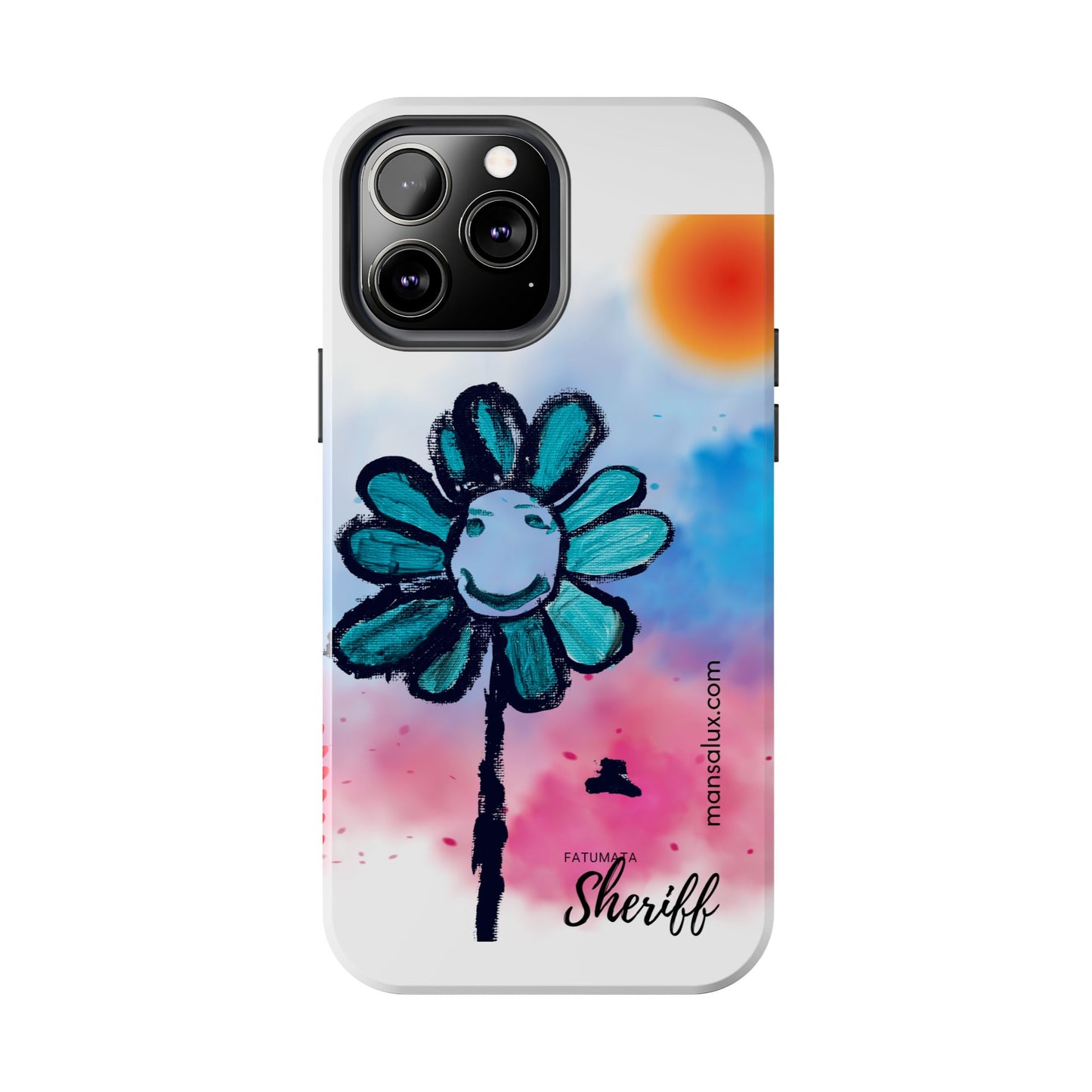 Colorful Floral Tough Phone Case - Cheerful Design by Fatuma Sheriff