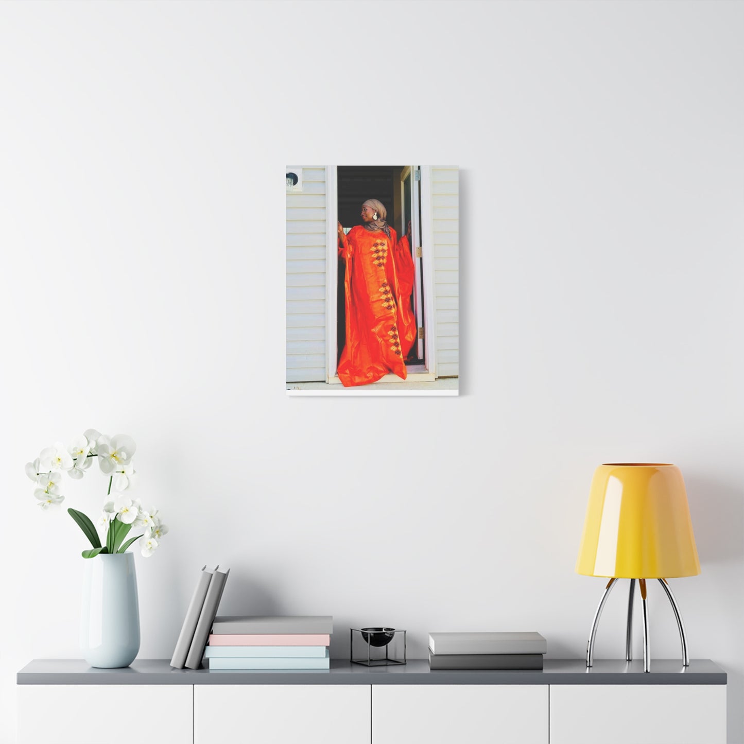 Vibrant Canvas Art Print - “ Mousso” Cultural Elegance for Home Décor