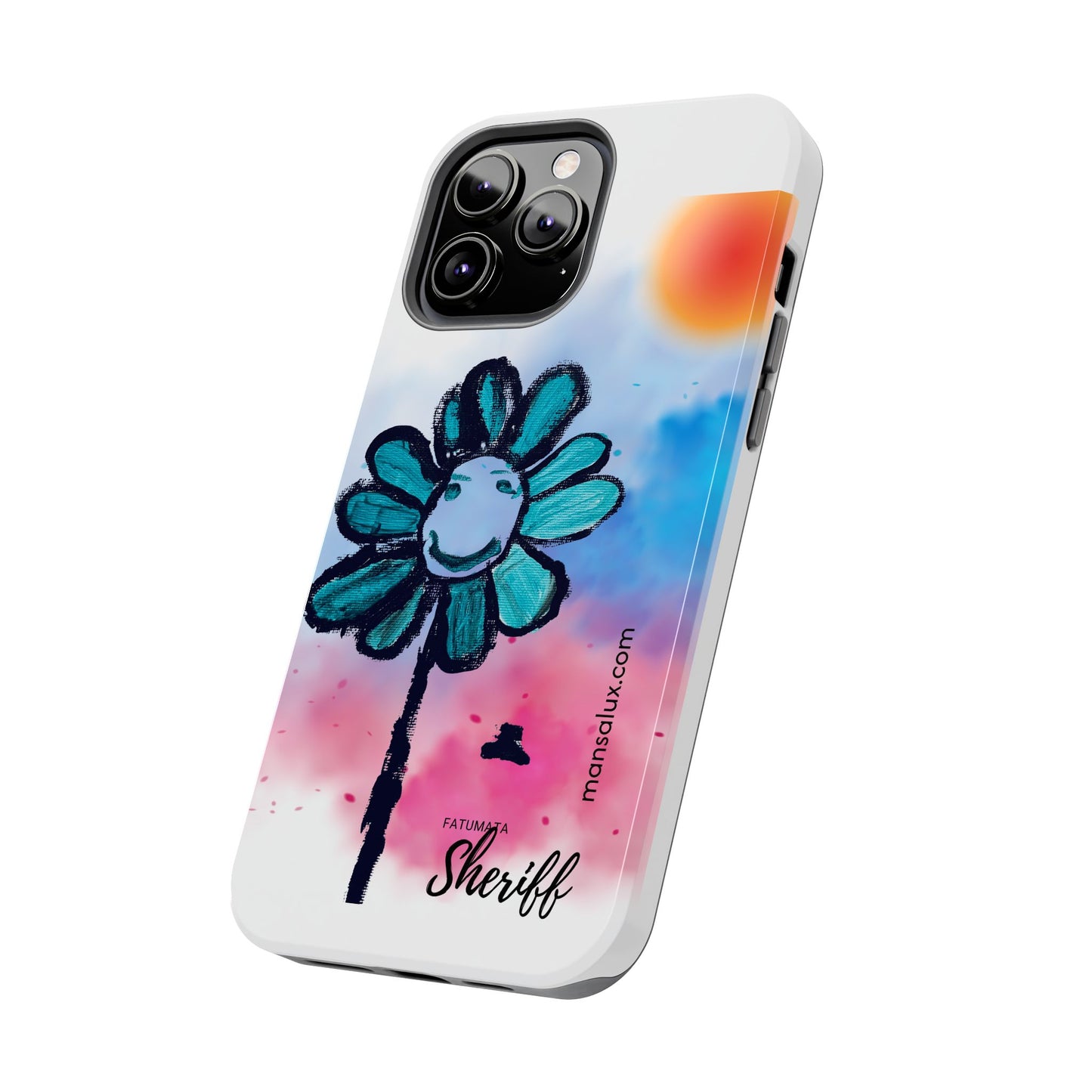 Colorful Floral Tough Phone Case - Cheerful Design by Fatuma Sheriff