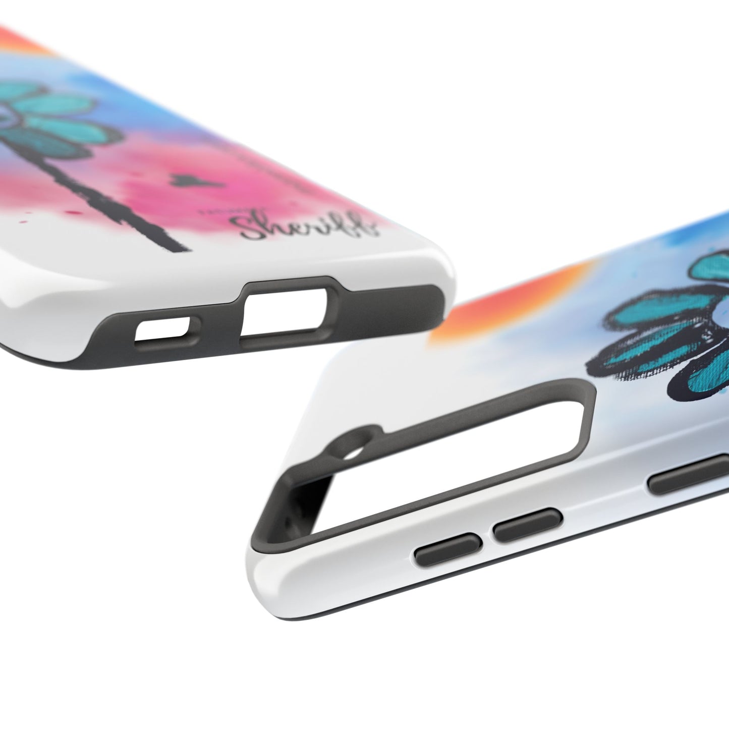 Colorful Floral Tough Phone Case - Cheerful Design by Fatuma Sheriff