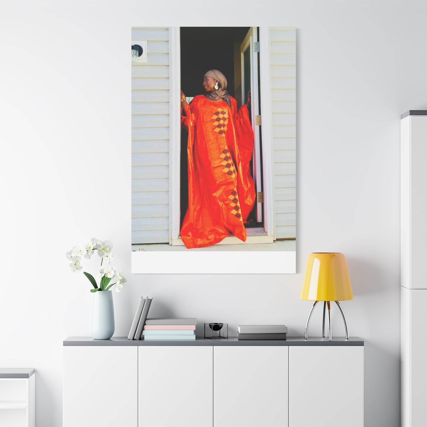 Vibrant Canvas Art Print - “ Mousso” Cultural Elegance for Home Décor