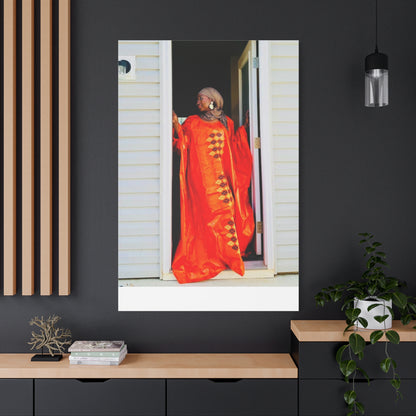 Vibrant Canvas Art Print - “ Mousso” Cultural Elegance for Home Décor