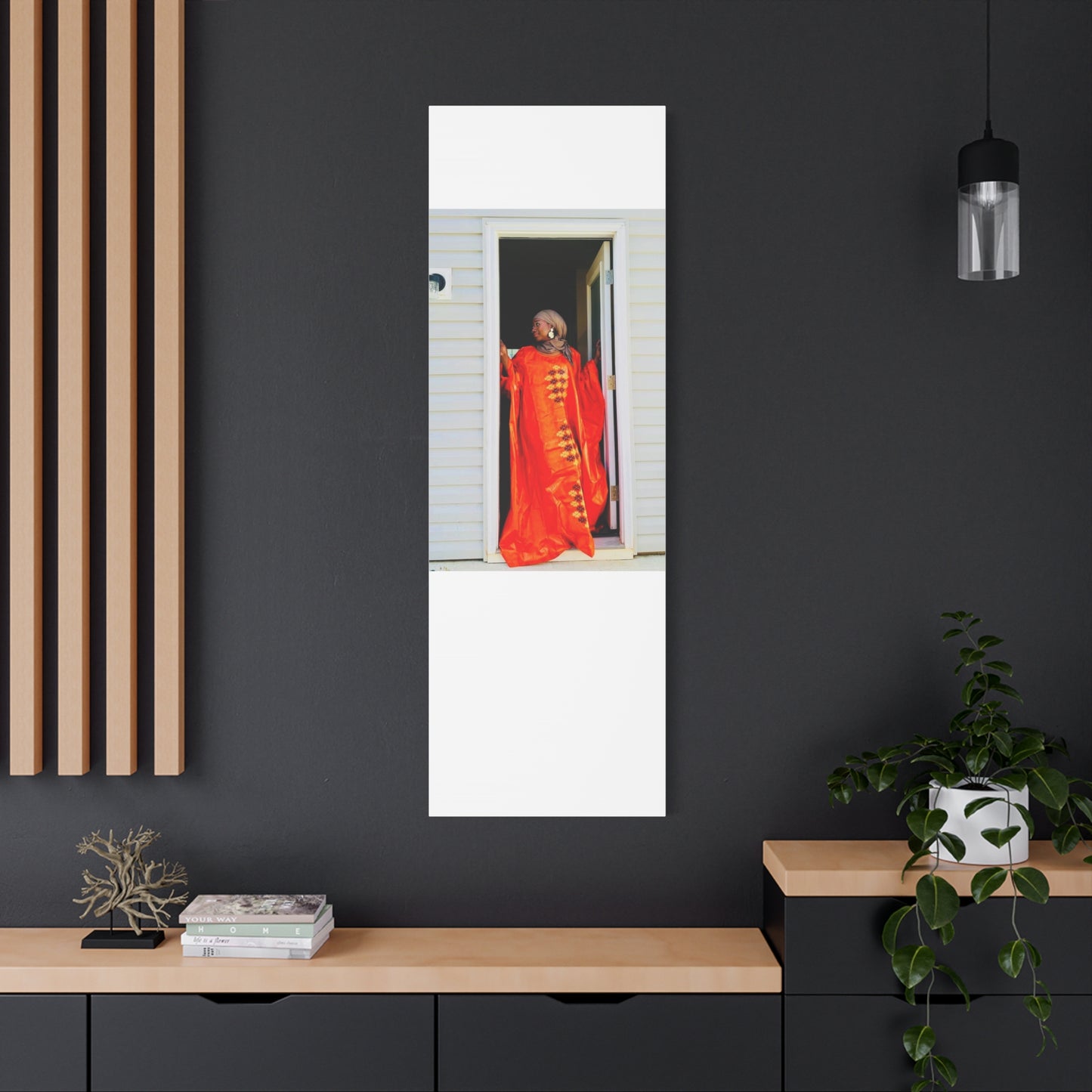 Vibrant Canvas Art Print - “ Mousso” Cultural Elegance for Home Décor
